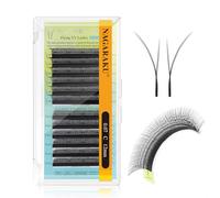 NAGARAKU Fox YY Cils 4D Volume Pointes Doubles Bouquets Préfaits Éventails Doux Légers Souple Naturel Effet Eyeliner Effet Fox Cat Eye Regard Allongé Pour Technicienne de Cils Noir Mat (0.07 C 12mm)