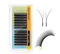 NAGARAKU Fox YY Cils 4D Volume Pointes Doubles Bouquets Préfaits Éventails Doux Légers Souple Naturel Effet Eyeliner Effet Fox Cat Eye Regard Allongé Pour Technicienne de Cils Noir Mat (0.07 C 14mm)