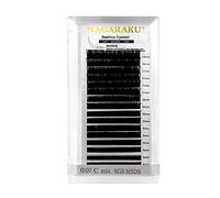 NAGARAKU Individuel Cils à Cils Professionnel Naturel Boucle Stable Volume Russe Rainures en Nid D'abeille Traitées au Laser à La Racine Extension de Cils Honeycomb Lash Noir 16 Rows (0.07 D 10mm)