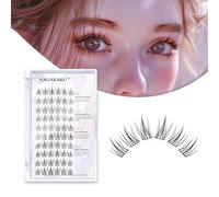 NAGARAKU Manga Lot de 60 extensions de cils d'anime - Cils délicats - Tournesol - Manche large - Bande fine - Légèrement moelleux - Aspect naturel pour un usage domestique (0,07 C 10-14 mm)