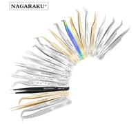 NAGARAKU pince à épiler pour Extension de cils maquillage pince précise 3D pour cils en acier inoxydable N-07