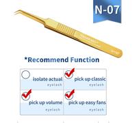Nagaraku Pince À Épiler Pour Extension De Cils Outils De Maquillage Pince À Épiler Non Magnétique En Acier Inoxydable Pince À Faux Cils Pince Précise 3d - Type N-07