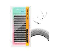 NAGARAKU YY Cils Extension 4D Y Lash Tissés en Croix à la Main Bouquet de Cils Volume Russe Faux Cils Naturel Premade Fans Préfait Ventilateur Wispies Cluster Eyelash Noir 12 Rows (0.07 D 14mm）