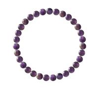 Nàgàrjuna - Bracelet Amethyste - Elastique Haute Résistance - Diamètre des Gemmes 6 mm - Bijou Homme Femme