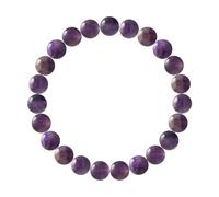 Nàgàrjuna - Bracelet Améthyste - Elastique Haute Résistance - Diamètre des Gemmes 8 mm - Bijou Homme Femme