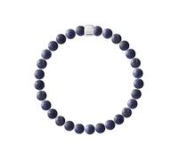 Nàgàrjuna - Bracelet ZEN - Pouvoir de Confiance - Chrysocolle Naturelle Bleue 6 mm - Argent 925 - Elastique Haute Résistance - Bijou Femme Homme