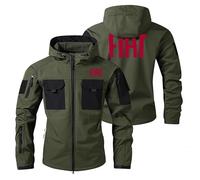 NAGBCTY Veste homme softshell F.I.A.T, coupe-vent légère softshell, manteau de pluie automne hiver, veste(Green,S)