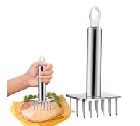 Nagel-Fleischklopferhammer Aus Edelstahl 304 - Schweinsleder-Prickelhammer Fleischschneider-Gabel-Set | Hochleistungs-Fleischschneidergabel Mit Stahlnägeln Zum Stampfen Und Zartmachen Von Fleisch