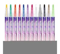 Nagellack-Marker - 12 Farben Malwerkzeuge mit feiner Spitze - Feine Spitze Nagel Kritzelstifte,Für Frauen Mütter Jugendliche Anfänger Maniküre Salon Zuhause