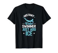 Nageur d'hiver instantané, il Suffit d'ajouter de la Glace T-Shirt Graphique avec Valeur, Homme, Noir, L