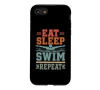 Nageur Nager Swimming Repeat-Swim Pool-Fun Vintage Natation Coque pour iPhone SE (2020) / 7/8