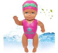 Nageur poupée articulations posables Manuelle Natation bébé poupée étanche à Eau Mignonne bébé pour la Piscine de Bain Jouet d'eau, Fille, Jouets de Piscine