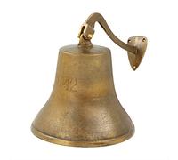 Nagina International 1842 - Navires naufragés en Fer Rustique Style Laiton Antique Massif Navires et Cloches fonctionnelles décoratives pour Bateaux | Cloches en Laiton Antique | Métal (6 Pouces)
