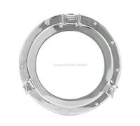 Nagina International 8 "Premium Argenté Aluminium Nickelé Plaqué Hublot Nautique Fenêtre De Bateau | Décoration Murale Maritime | Cadeaux De Noël Exclusif