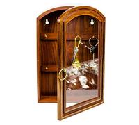 Nagina International Armoire à clés en Bois fabriqué en Palissandre de Luxe avec 6 Crochets à clés et Panneau en Verre | Boîte à clés décorative et Fonctionnelle