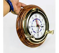 Nagina International Base de Bois Nautique décoratif Maison Horloge Temps et marée - Ocean Beach Home Decor Cadeau