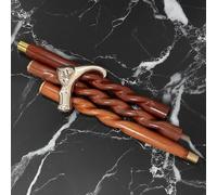 Nagina International Canne décorative en aluminium et laiton de palissandre | Taille complète pour la marche pour hommes et femmes |