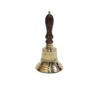 Nagina International Cloche en Laiton, Manche en Bois, Table de capitaines gravée - Décor Nautique