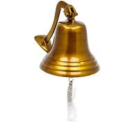 Nagina International Cloche Haut de Gamme en Fonte d'aluminium pour navires de la Marine | Cadeaux Décor Pépinière (6 Pouces, Laiton Antique)