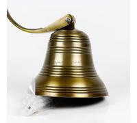 Nagina International Cloches décoratives en aluminium pour bateau de bateau plaqué nickel et grelots en laiton antique - Sonnette de bateau pirate - Décoration murale (laiton antique, 22,9 cm)