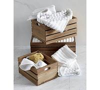 Nagina International Ensemble de 3 bacs de Cuisine Polyvalents en Bois de première qualité pour Salle de Bains | Lave-Linge et élemantries | Plateau de Fruits et légumes