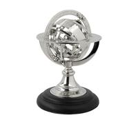 Nagina International - Globe terrestre vintage en laiton avec sphère armillaire du zodiaque, base en bois | Décor d’ancien bateau de pirate, Laiton antique, Small