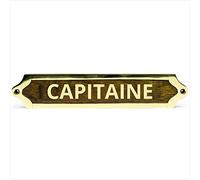 Nagina International Hand Crafted Wooden Designation & Title Name Plate | Nautical Wood Plaque & Door Sign | Captain's Maritime Nursery Home Wall Decor (Capitaine)
