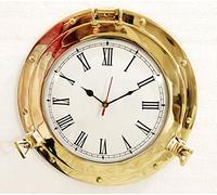 Nagina International Horloge Murale en Laiton Massif Antique 30,5 cm pour décoration d'intérieur