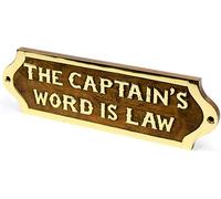 Nagina International Le mot du capitaine est un panneau de signalisation en bois fabriqué à la main | Plaque de bois | Décoration Murale Maritime Maritime