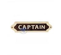 Nagina International Plaque signalétique de décoration Murale Nautique du Capitaine | Plaque Artisanale en Bois