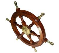 Nagina International Roue de Bateau en Bois 24 "Bateau Nautique Pirate Home Decor
