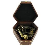 Nagina International Sextant de Navigation de 9 po en Laiton Massif Maritime, avec boîte en Bois décorative