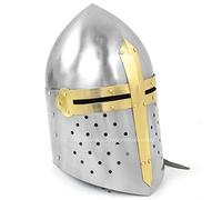 Nagina International Sugarloaf Casques en acier | Casque médiéval Knight Sugarloaf pour guerriers | Casque Sugar Loaf 20G | Casques portables pour adultes et accessoires de costume en métal