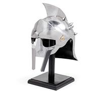 Nagina International The Great Mini Gladiator Maximum Casque avec présentoir - Casque Rennactor avec Bracelet en Cuir | Accessoires d'halloween pour Les Grands