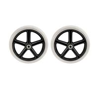 Nagoyuki Lot de 2 roulettes en caoutchouc de 200 mm (8) petites roues sans marquage Accessoires de chaise en caoutchouc PP Roulettes pivotantes
