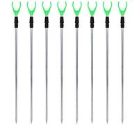Nagoyuki Lot de 8 Supports de Canne à Pêche Réglables en Métal avec Cadre Fixe, Repose Canne, Support Canne à Pêche