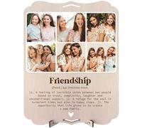 nagu® Amitié. Cadeaux originaux pour amies. Tableau personnalisé avec photo pour l’anniversaire d’une amie. Carte cadeau en bois 30 x 22 cm, pour cadeaux personnalisés. Lettres et chiffres inclus