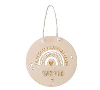 nagu® Arc-en-ciel. Noms en Bois Personnalisés | Plaque en Bois à Suspendre, Comprend des Lettres Autocollantes | Lettres Décoratives en Bois | Lettres Décoratives en Bois | Nom en Bois Personnalisé