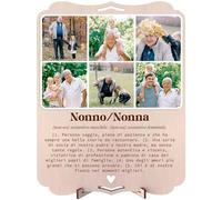 nagu® Cadeau pour grand-père et grand-mère, anniversaire ou Fête des Grands-Parents. Tableau personnalisé avec photo. Carte cadeau en bois 30 x 22 cm, pour cadeaux personnalisés. Lettres inclus