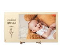 nagu® ES- Cadre photo en bois avec phrase Voulez-vous être ma marraine ? pour baptême ou mariage. Surprise d'annonce de marraine dans un support photo original, pour photos 10 x 15 cm