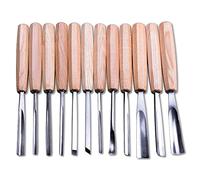 NAGU Magnolia Ensemble d'outils de sculpture sur bois professionnels 12 pièces - Poignée octogonale en bois dur - Acier au chrome-vanadium trempé HRC60 - Coffret de présentation avec insert EVA