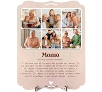 nagu® Maman. Cadeau d’anniversaire pour maman. Tableau personnalisé avec photo pour la Fête des Mères. Carte cadeau en bois 30 x 22 cm, pour cadeaux personnalisés. Lettres et chiffres adhésifs inclus