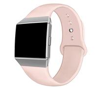 Nahai Compatible Fitbit Ionic Bandes, souple en silicone de remplacement accessoire de sangle respirant Bracelets pour Fitbit Ionic Smart Watch, grande Petite, Sand Pink, Small(5.8''-7.9'')