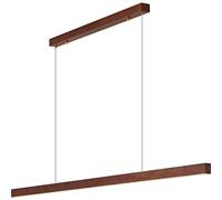 NaHaia Suspension linéaire en bois, lumières d'îlot de lumière de salle à manger, plafonnier LED moderne à intensité variable, pour salle à manger, cuisine, îlot, salon, bar, noyer, 180 cm