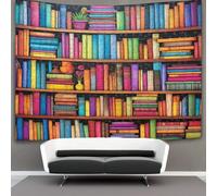 NAHCBIOT Bookshelf Tenture Tapisserie Murales Tentures Murales Tapisseries Tenture Couverture Multicolore Tapestry Decoration Pour Chambre Salon 180cmx230cm