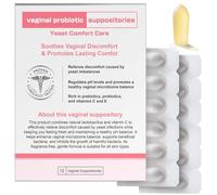 Nahid Suppositoires probiotiques vaginaux, suppositoires d'acide hyaluronique, hydratant vaginal, équilibre du pH, restaure une odeur vaginale saine, traitement apaisant avec de la levure (12