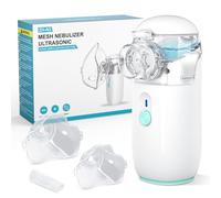 NAHKZNY Nebulisateur Inhalateur Portable Nébuliseur Silencieux Aérosol Rechargeable par Câble USB Efficace pour Adultes Enfants avec Accessoires Faciaux Embout Buccal