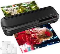 NAHKZNY Plastifieuse A4 A5 A6 Photo Document 4 en 1 Machine à Plastifier Chaud 220 mm/min avec 15 Pochettes de Plastification pour Bureau École Maison Restaurant