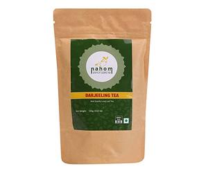 NAHOM Premium Darjeeling Loose Leaf Black Tea, Himalayan Black Tea - Flowery, Aromatic & Delicious | Picked & Packed in India | Champagne of Teas | 3.53oz/ 100 Grammes