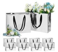 NAHRMY 10 PCS Sacs Cadeaux en Papier, 28 x 20 x 10 cm Pochette Cadeau Papier Sac Emballage Cadeaux Moyen Format Avec Anse pour Mariage Anniversaire Festival Fête Boutique